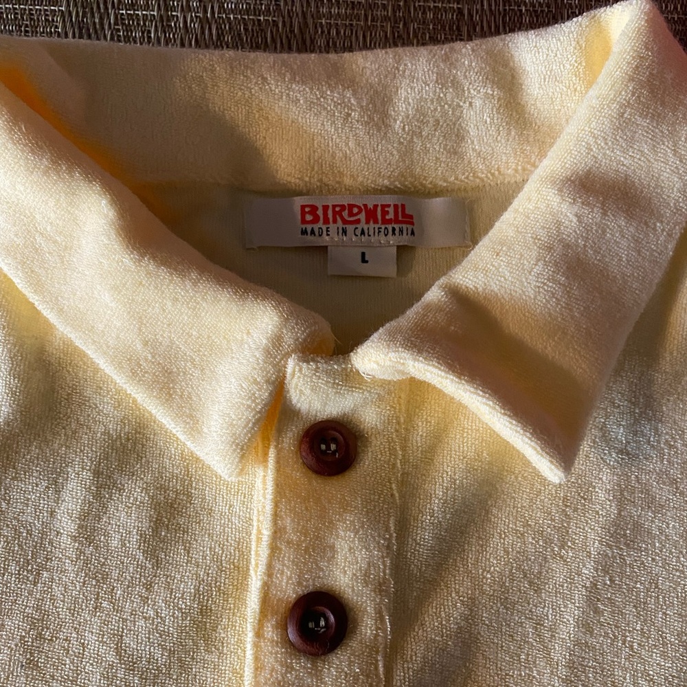 Birdwell Beach Britches Polo Shirt in Terry Cloth 2 Button Size Large